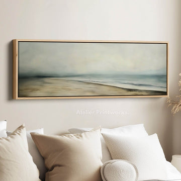Abstract Beach Seascape Long Horizontal Wall Art - Atelier Printworks