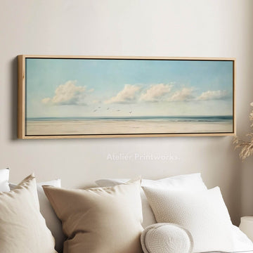 Sea and Sky Horizontal Large Framed Wall Art - Atelier Printworks
