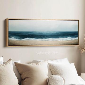 Abstract Beach Large Canvas Wall Art - Atelier Printworks