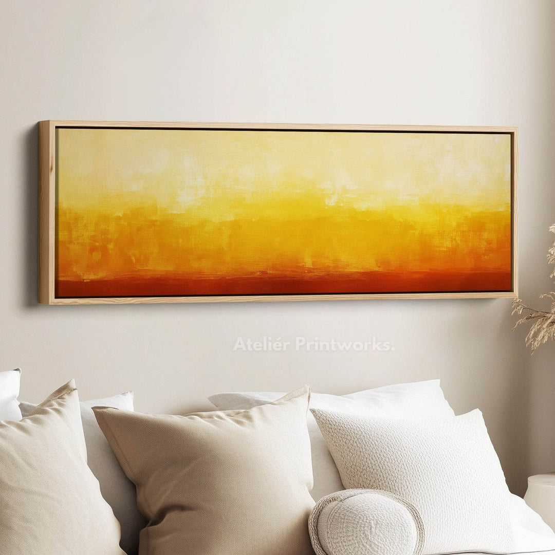Abstract Yellow Large Framed Wall Pictures For Living Room - Atelier Printworks