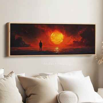 Abstract Sun Long Wall Decor - Atelier Printworks