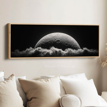 Abstract Moon Wide Narrow Skinny Wall Decor - Atelier Printworks