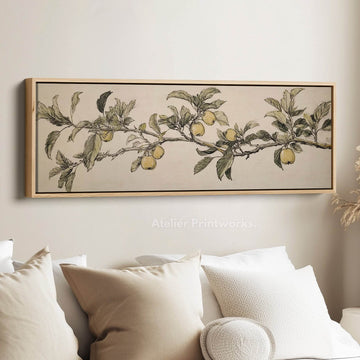 Apple Tree Above Bed Decor Framed Canvas Wall Decor - Atelier Printworks