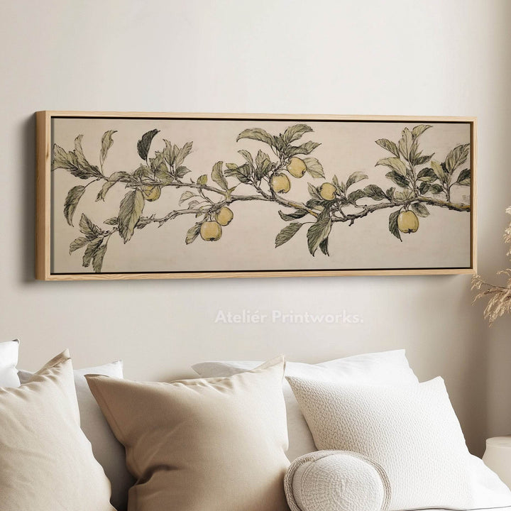 Apple Tree Above Bed Decor Framed Canvas Wall Decor - Atelier Printworks