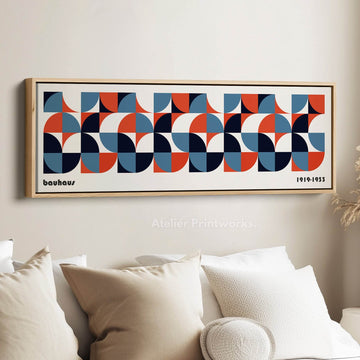 Long Framed Living Room Wall Art Modern Bauhaus - Atelier Printworks