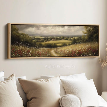 Living Room Horizontal Wall Art Vintage Countryside - Atelier Printworks