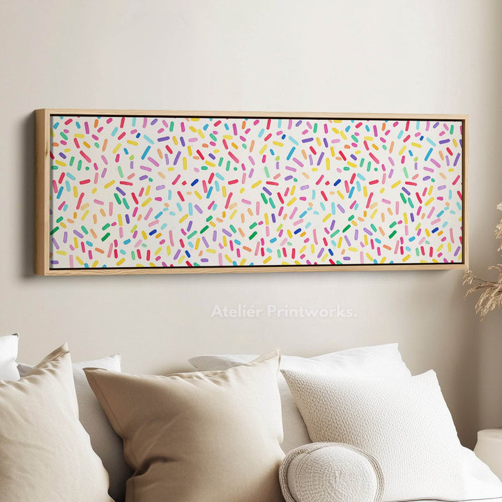 Colorful Sprinkles Kids Long Horizontal Wall Art - Atelier Printworks