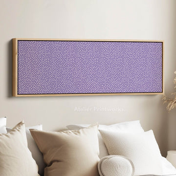 Purple Organic Pattern Horizontal Long Wall Decor - Atelier Printworks