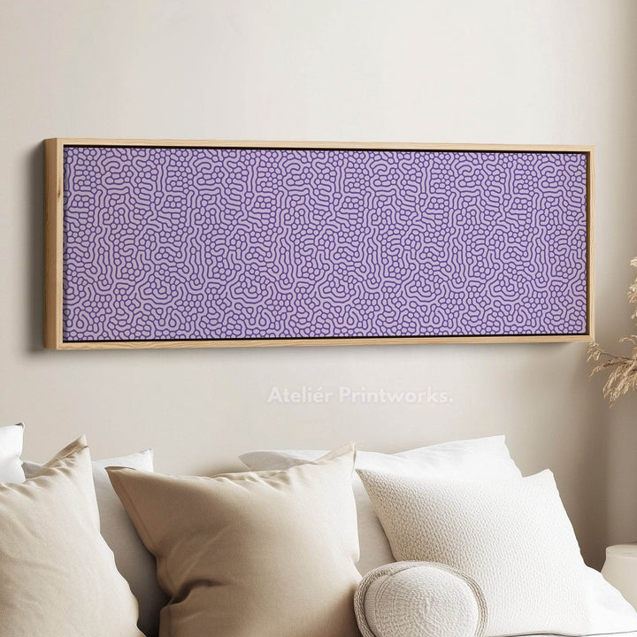 Purple Organic Pattern Horizontal Long Wall Decor - Atelier Printworks