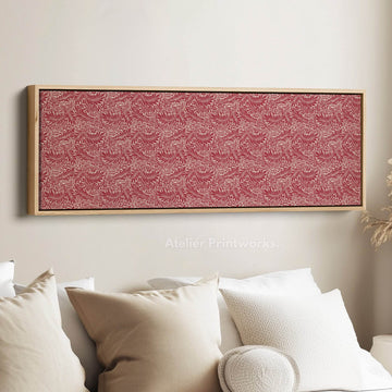 Horizontal Narrow Wall Decor William Morris Red Larkspur - Atelier Printworks