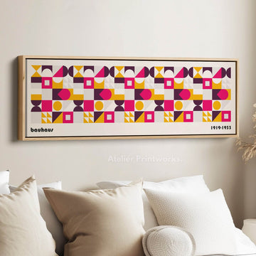 Panoramic Wall Art Canvas Bauhaus Large Framed - Atelier Printworks