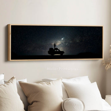 Above Bed Wall Decor Night Sky Long Wall Art - Atelier Printworks