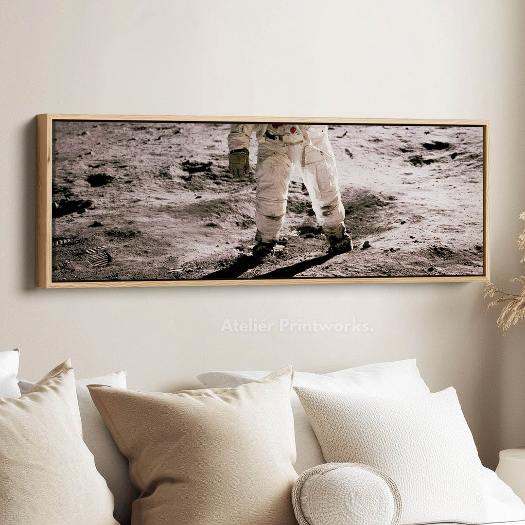 Astronaut Moon Walk Long Horizontal Wall Art - Atelier Printworks