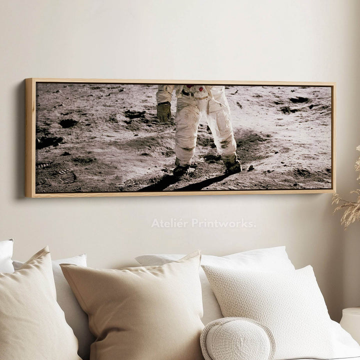 Astronaut Moon Walk Long Horizontal Wall Art - Atelier Printworks