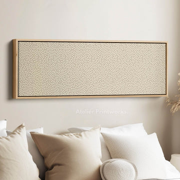 Minimalist Beige Organic Pattern Horizontal Wall Decor - Atelier Printworks
