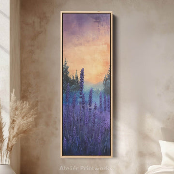 Large Frame Wall Decor - Lavender Long Narrow Vertical Wall Art - Atelier Printworks