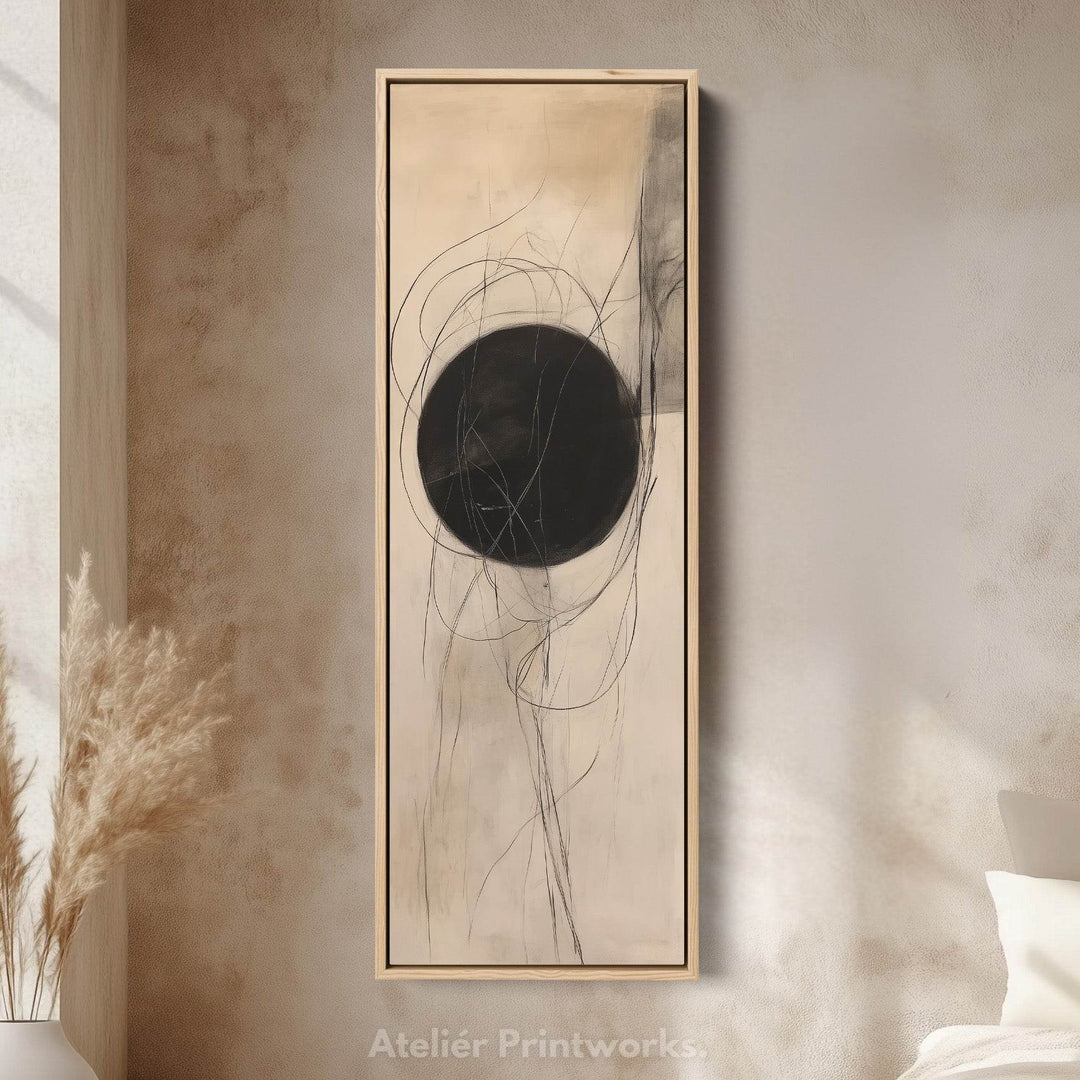 Minimalist Abstract Vertical Thin Large Wall Art Canvas - Atelier Printworks