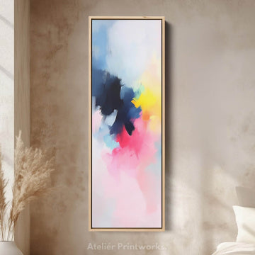 Vertical Long Wall Art Abstract Large Canvas Decor - Atelier Printworks