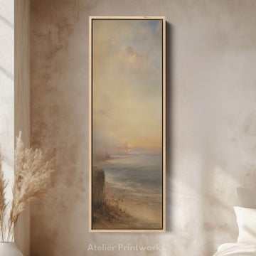Long Narrow Vertical Large Wall Decor Vintage Ocean - Atelier Printworks