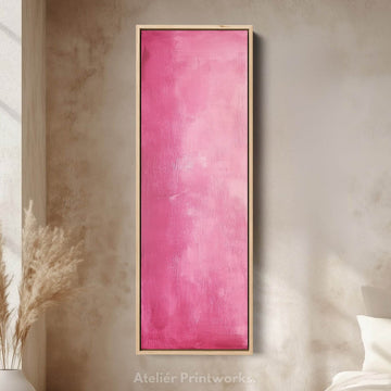 Vertical Wall Art Pink - Living Room Tall Long Narrow Vertical Wall Decor - Atelier Printworks