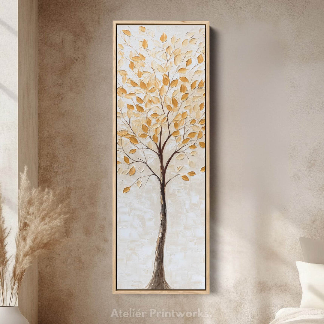 Abstract Tree Living Room Decor Vertical Wall Art - Tall Long Narrow Vertical - Atelier Printworks