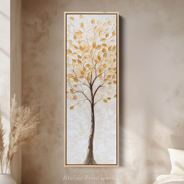 Abstract Tree Living Room Decor Vertical Wall Art - Tall Long Narrow Vertical - Atelier Printworks