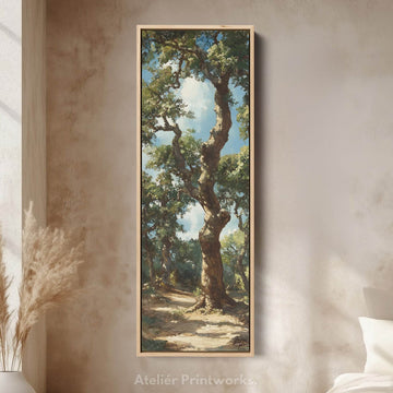 Ancient Oak Framed Canvas Wall Art For Living Room - Atelier Printworks
