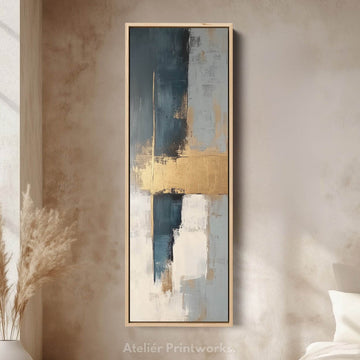Minimalist Gold Long Vertical Wall Art - Atelier Printworks