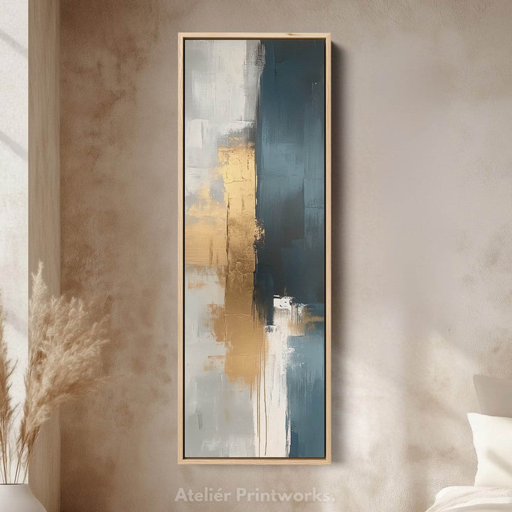 Tall Skinny Gold Abstract Wall Decor - Atelier Printworks