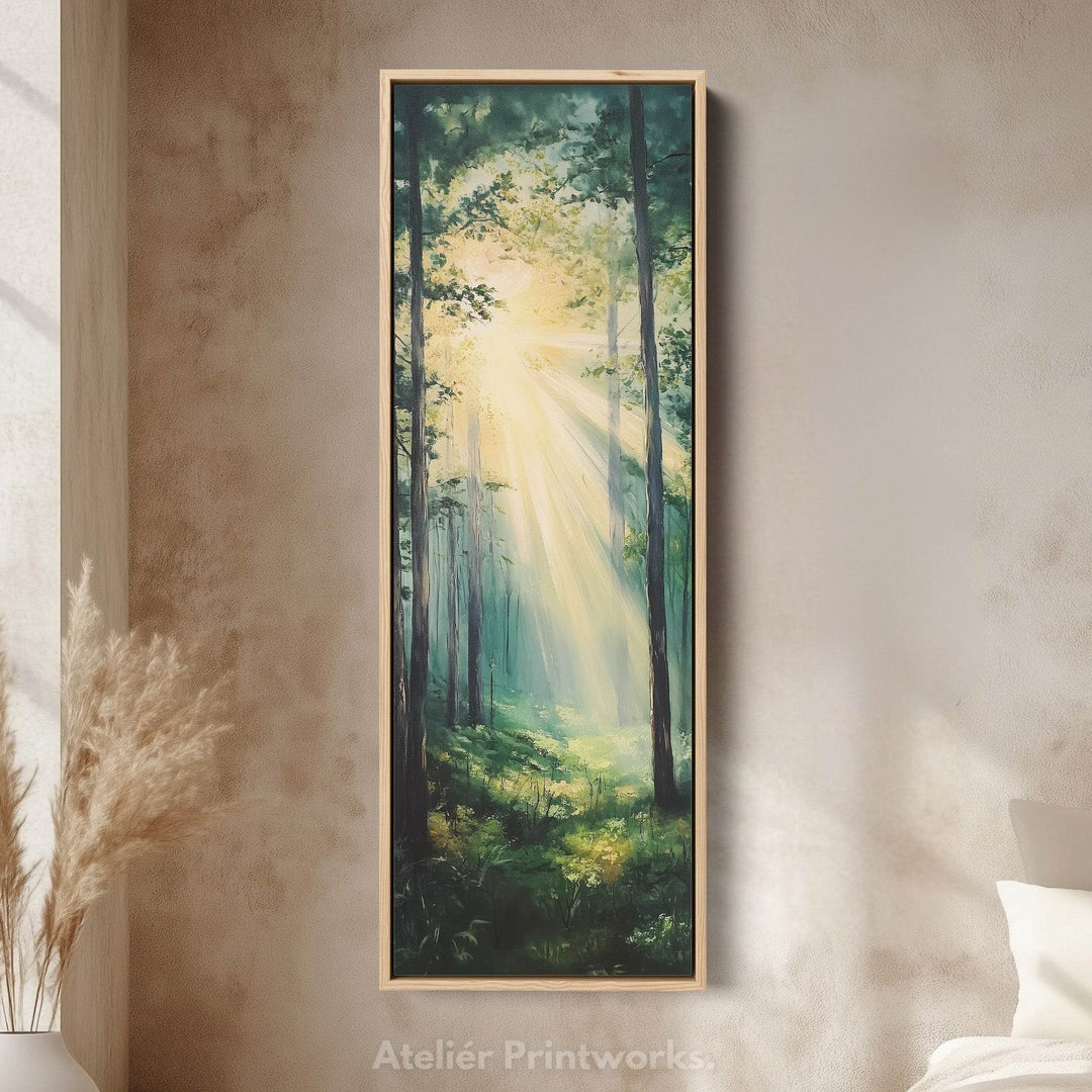 Hall Way Forest Large Vertical Long Skinny Wall Art - Atelier Printworks