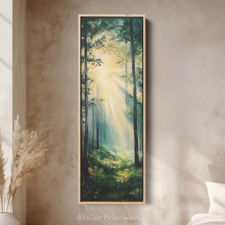 Hall Way Forest Large Vertical Long Skinny Wall Art - Atelier Printworks