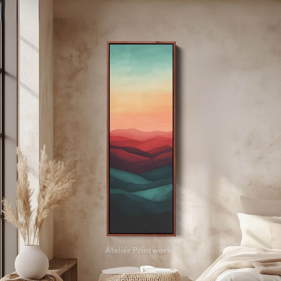 Minimalist Sunset Vertical Long Wall Art - Atelier Printworks