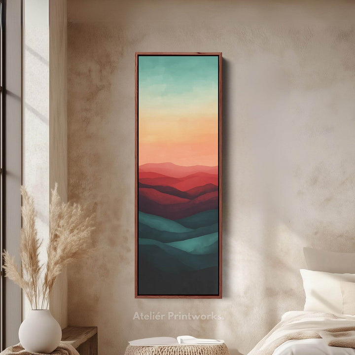 Minimalist Sunset Vertical Long Wall Art - Atelier Printworks