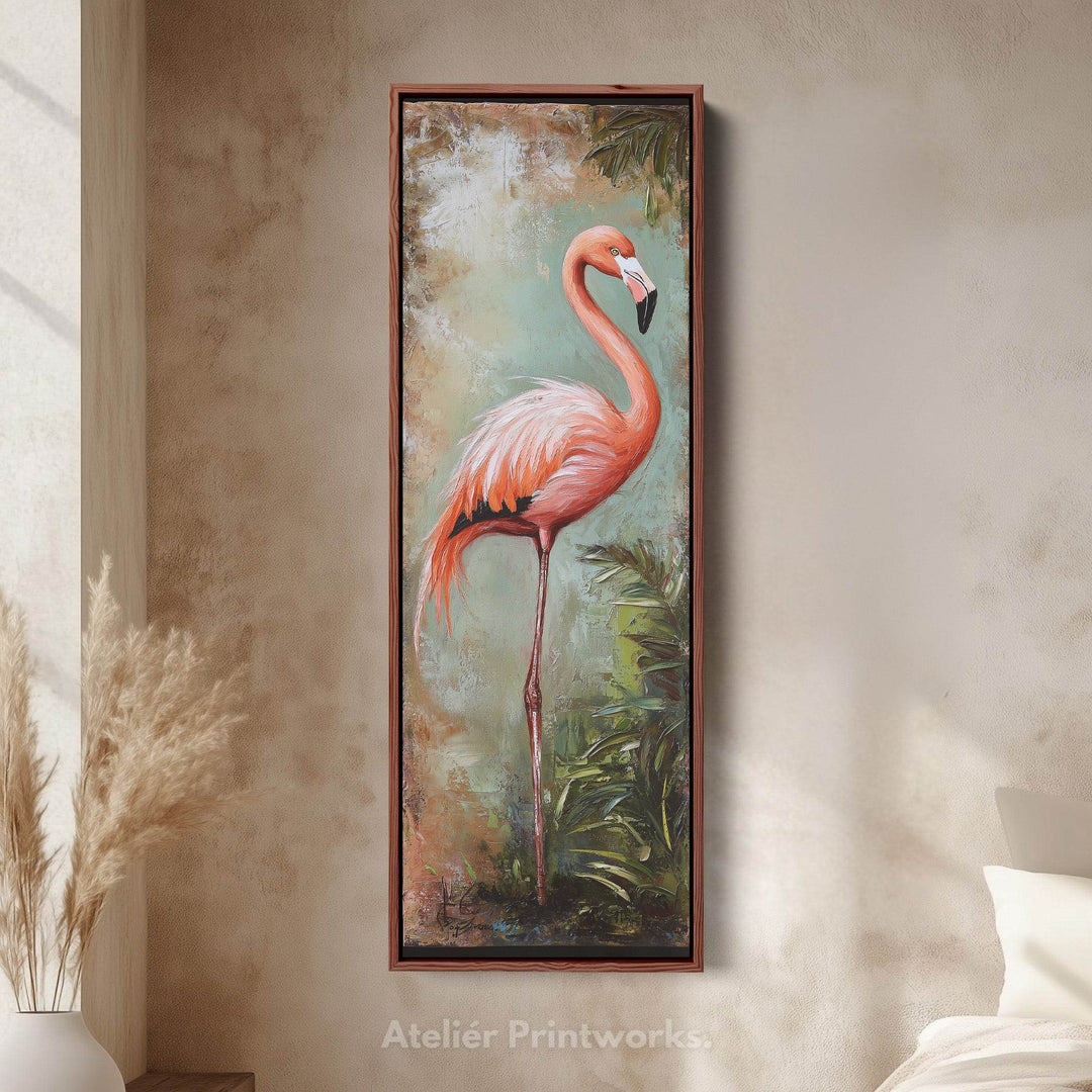 Pink Flamingo Tall Vertical Wall Decor - Atelier Printworks