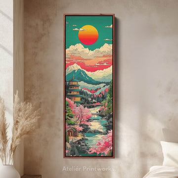 Japanese Landscape Vertical Wall Art - Atelier Printworks