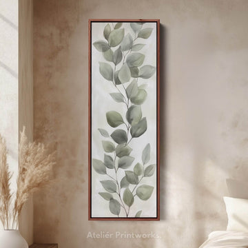 Eucalyptus Leaves Vertical Wall Art - Atelier Printworks