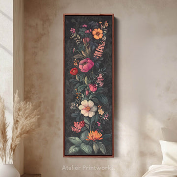 Floral Watercolor Vertical Long Wall Decor - Atelier Printworks