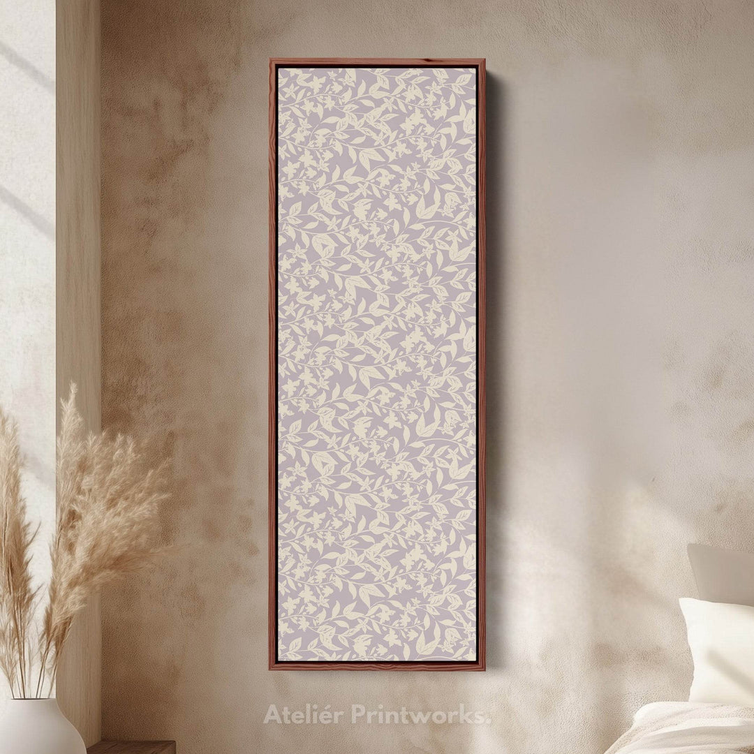 Botanical Beige & Purple Floral Framed Floral Wall Art - Atelier Printworks