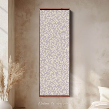 Botanical Beige & Purple Floral Framed Floral Wall Art - Atelier Printworks