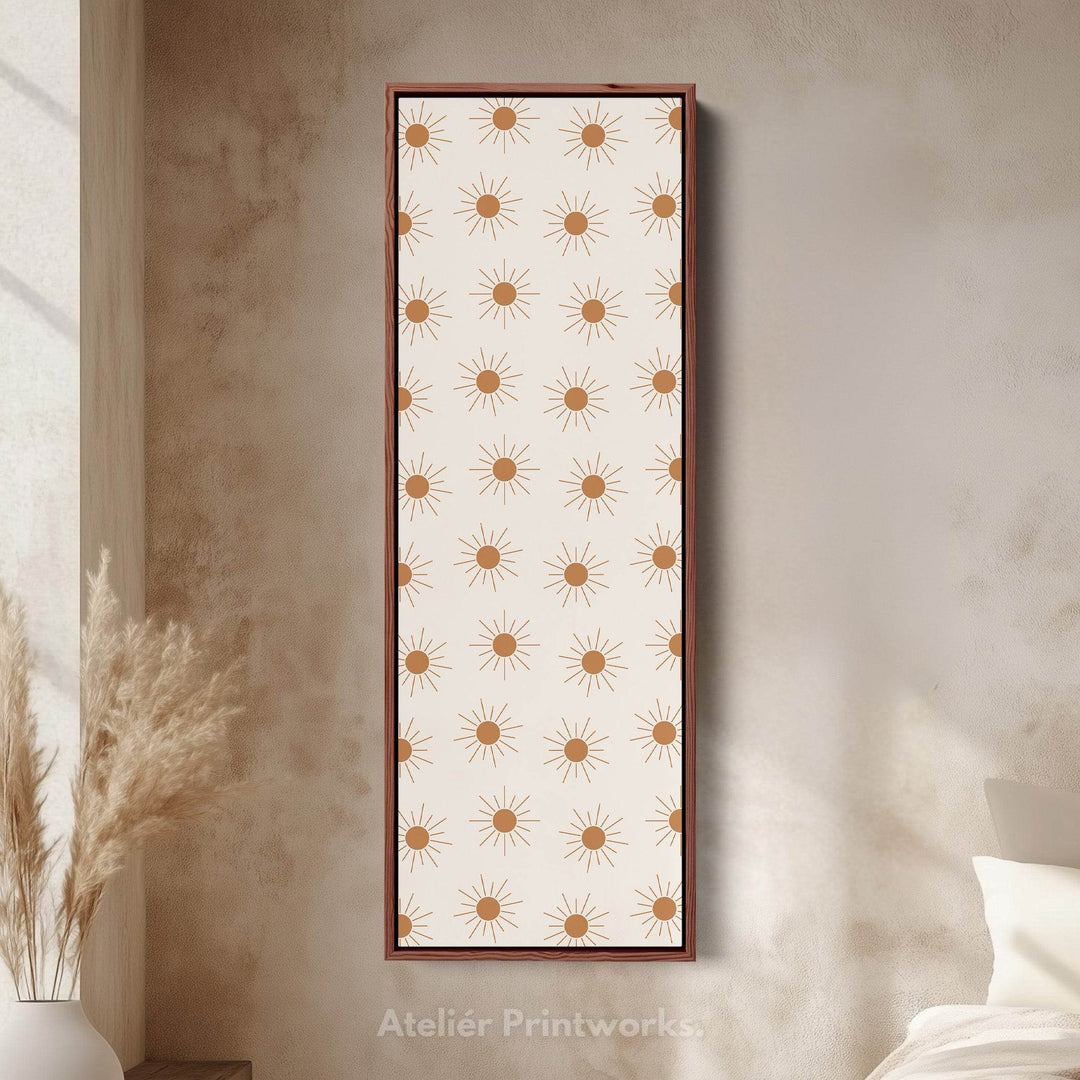 Vertical Long Wall Art Boho Sun Wall Art - Atelier Printworks