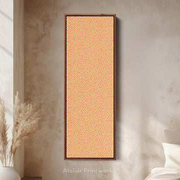 Vertical Long Wall Art Yellow & Red Pattern - Atelier Printworks