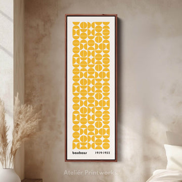 Yellow Bauhaus Vertical Retro Wall Decor - Atelier Printworks