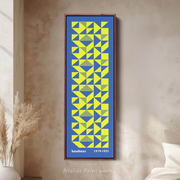 Bedroom Wall Art Vertical Geometric Bauhaus - Atelier Printworks