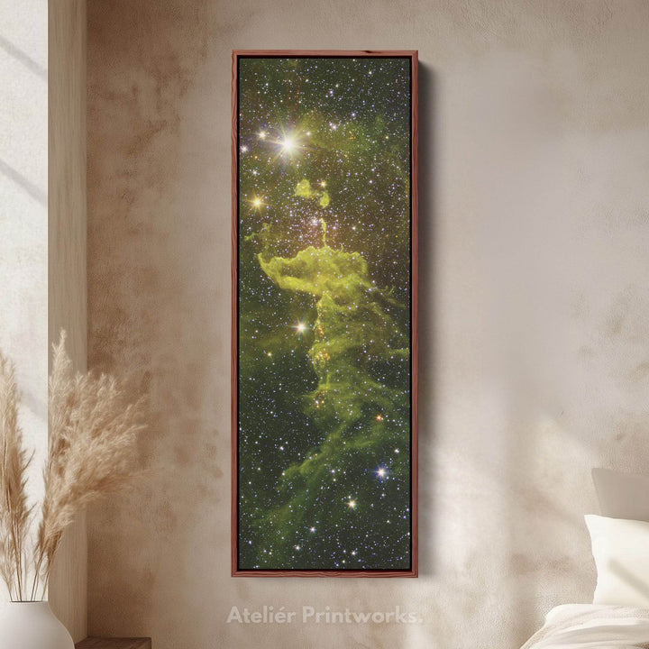 Large Framed Canvas Vertical Wall Art Nebula Hubble - Atelier Printworks