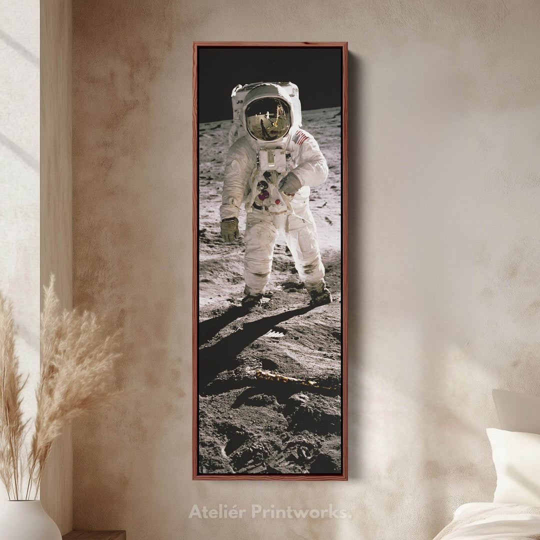Long Vertical Wall Art Moon Walk Astronaut - Atelier Printworks