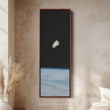 Long Vertical Wall Art Space Walk Astronaut - Atelier Printworks
