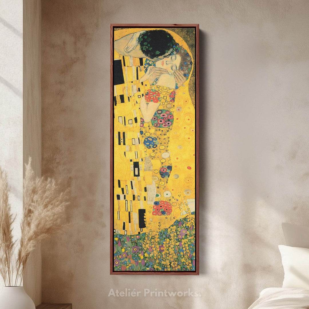 The Kiss Gustav Klimt Famous Art Vertical Long Wall Decor - Atelier Printworks