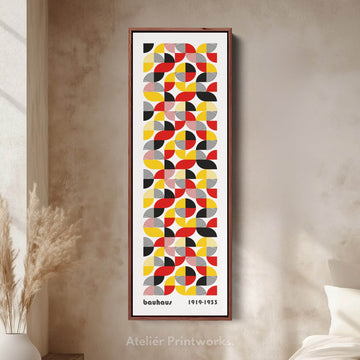 Long Narrow Mid Century Bauhaus Wall Decor - Atelier Printworks