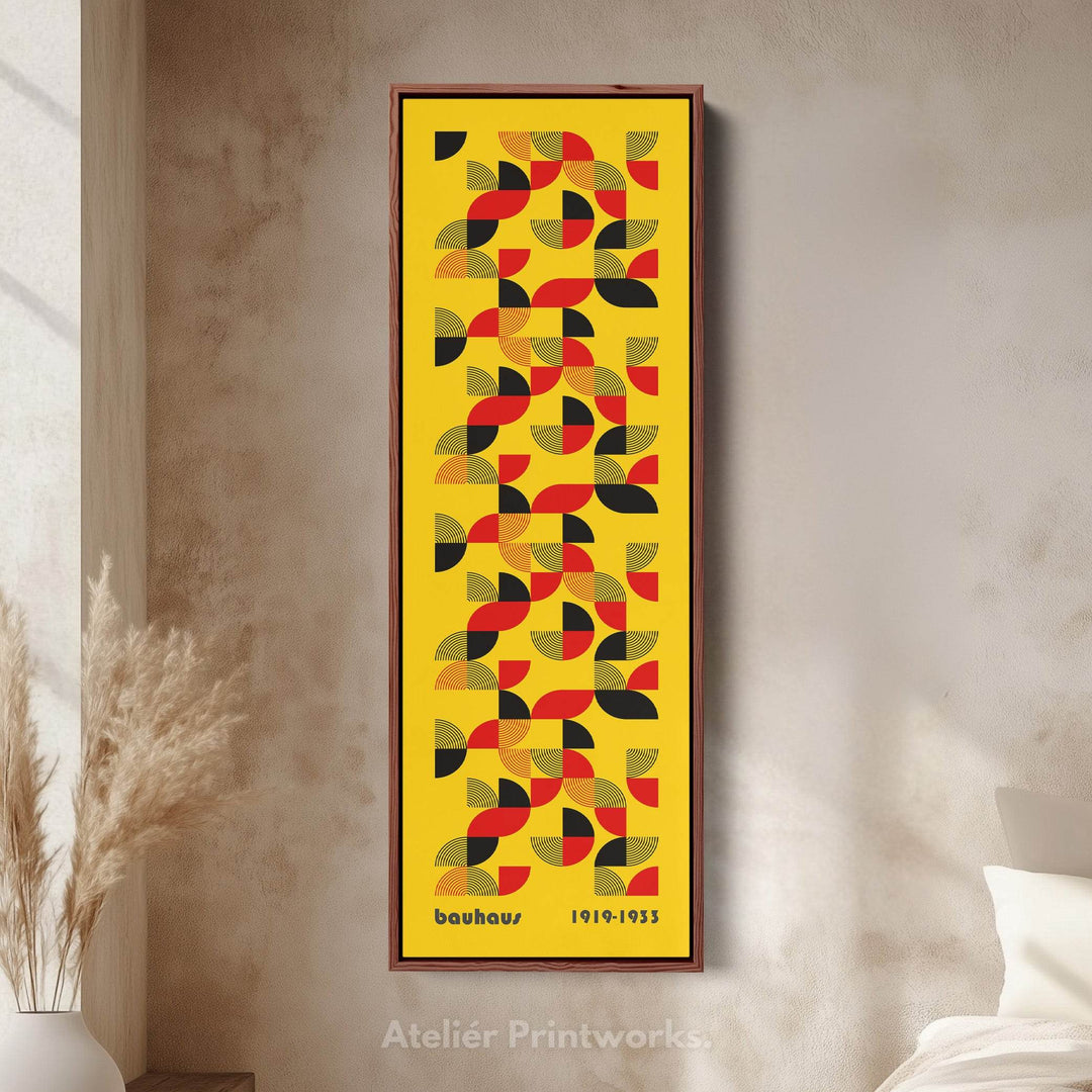 Long Vertical Mid Century Bauhaus Wall Art - Atelier Printworks