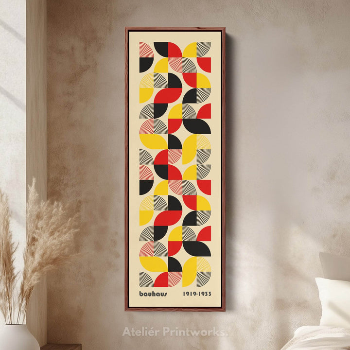 Large Framed Canvas Beige Bauhaus Wall Art - Atelier Printworks